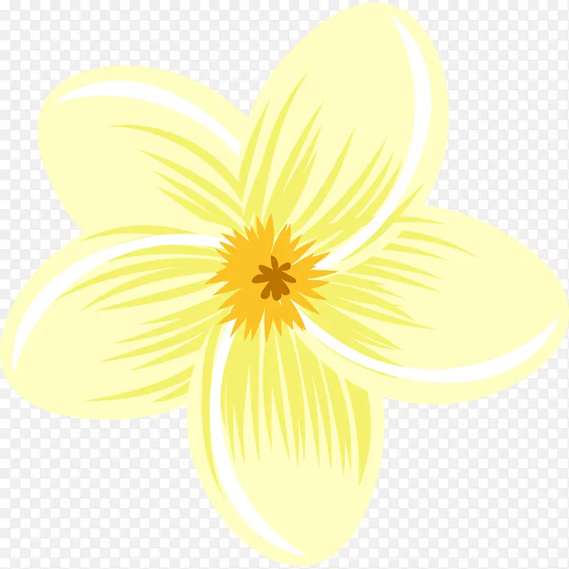 清凉黄色花朵插花矢量素材