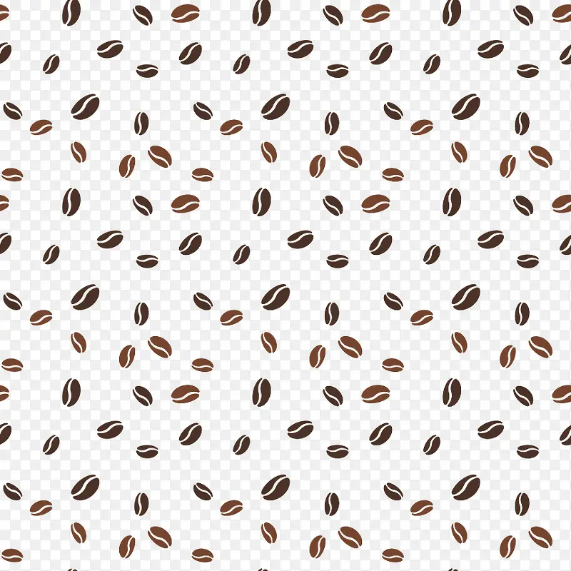 创意咖啡豆无缝背景矢量图