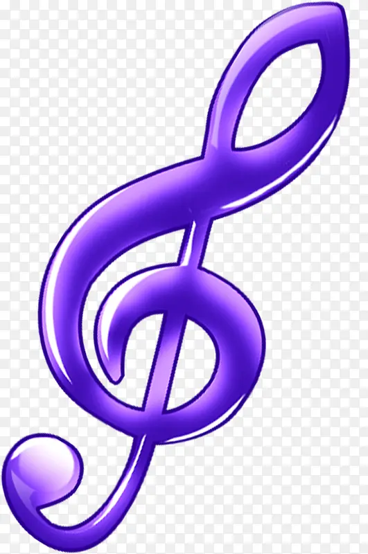 紫色卡通音乐音符