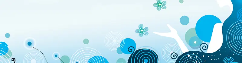 圆圈抽象海报背景蓝色素材