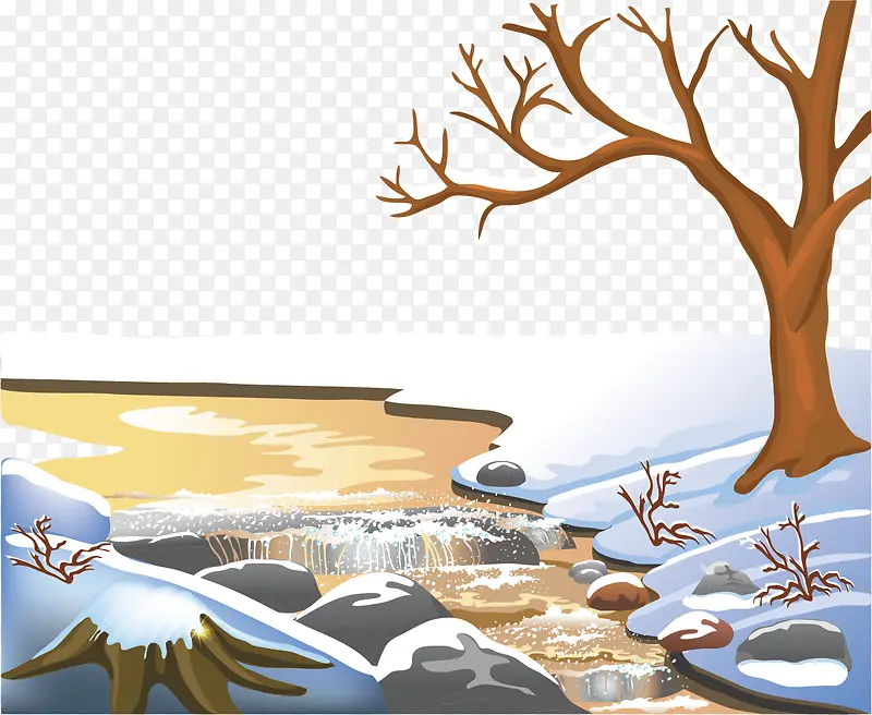 河流雪景冬天素材PNG图片素材下载_图片编号9912684-PNG素材网