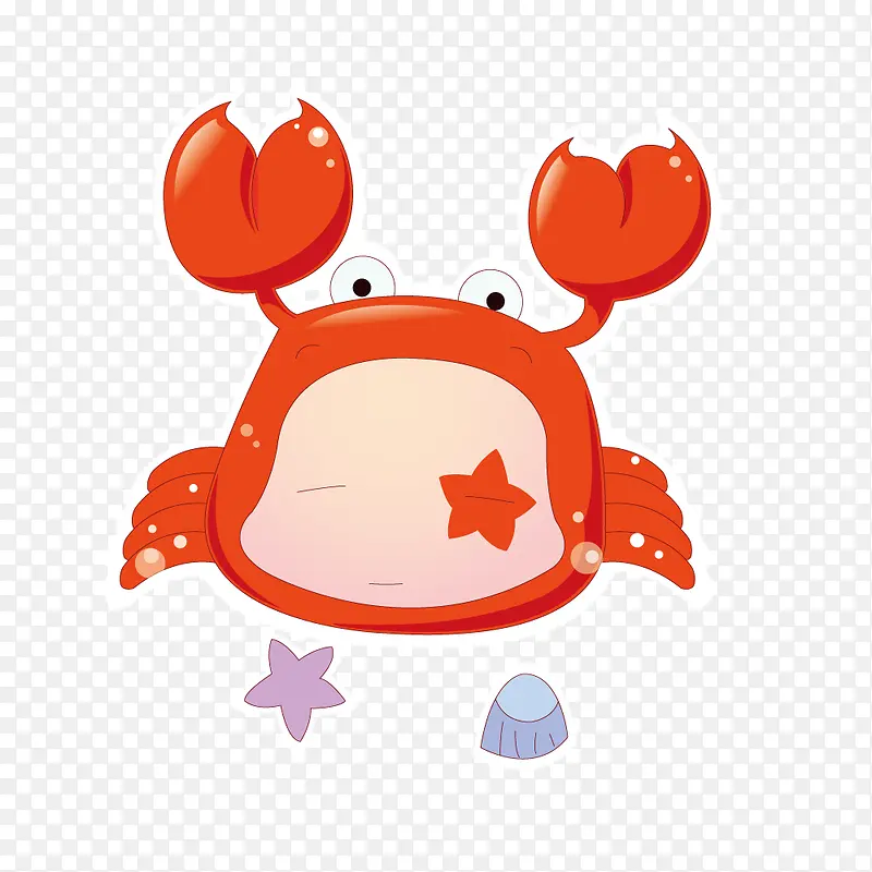 红色可爱小螃蟹