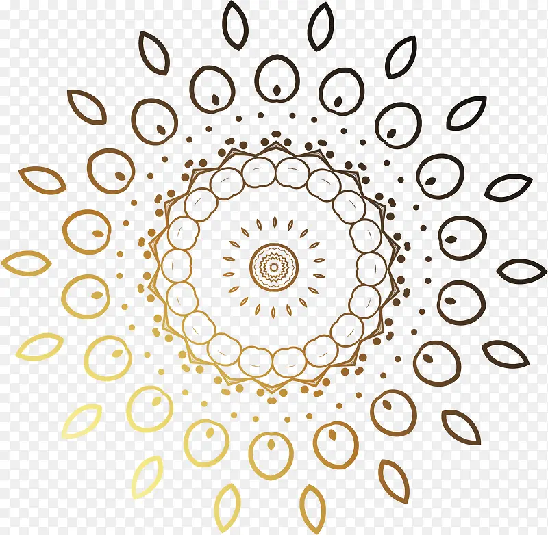 圆圈金色花纹