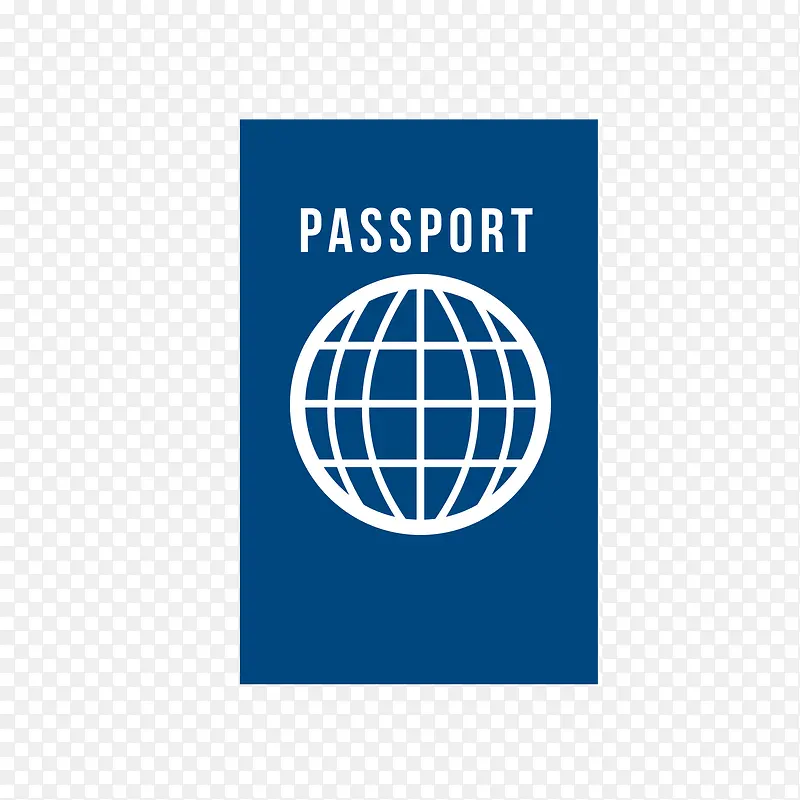 蓝白色英文日常护照