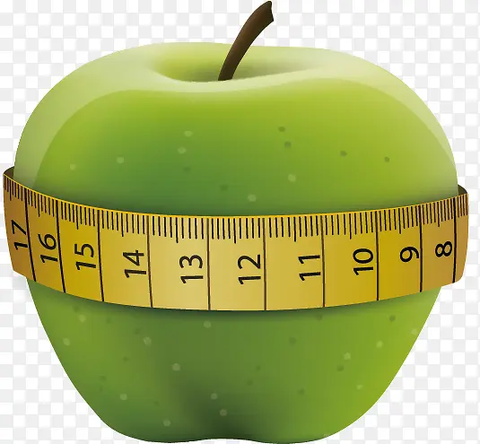 皮尺测量苹果