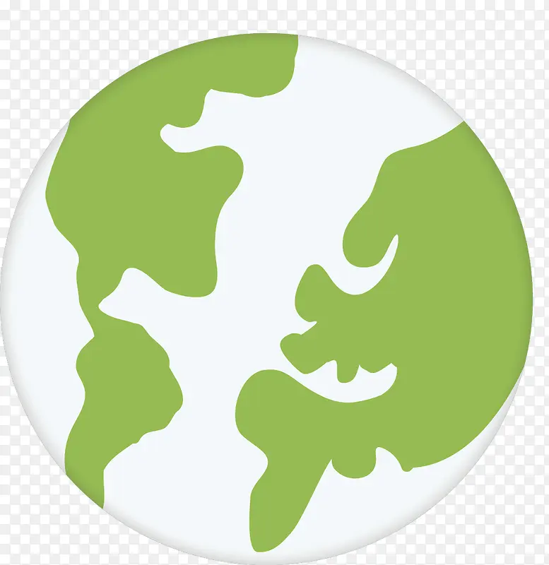 绿色的地球模型矢量