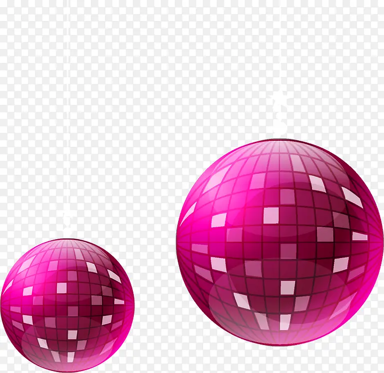 圆形圆球两个粉红色圆球