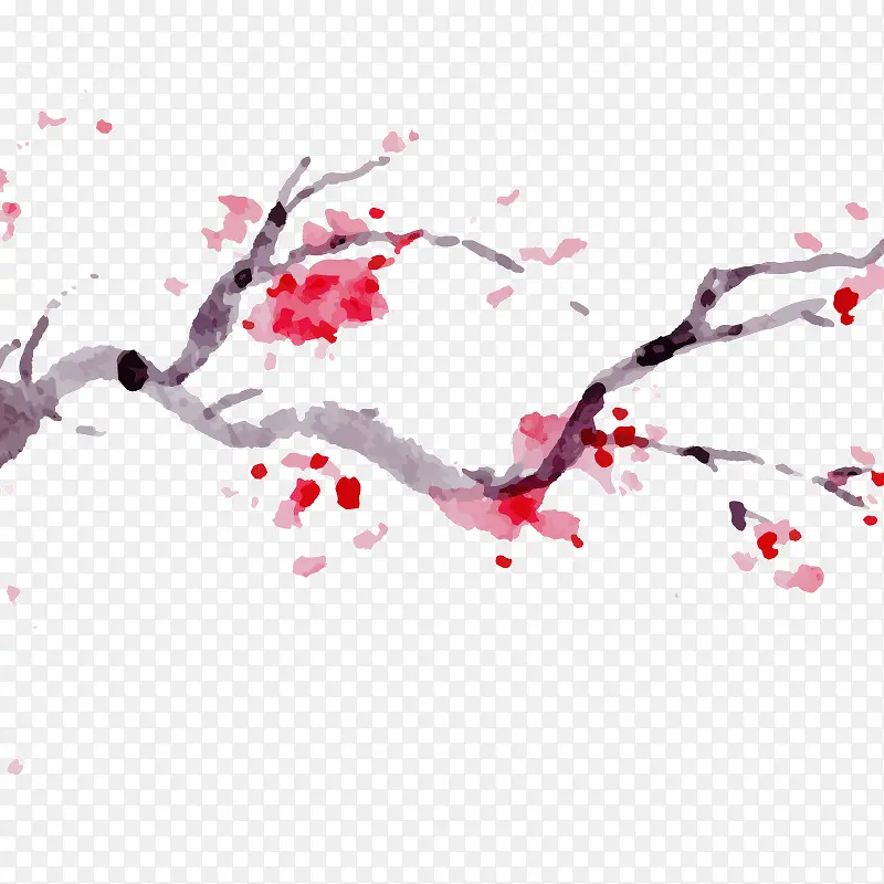 樱花树枝素材装饰