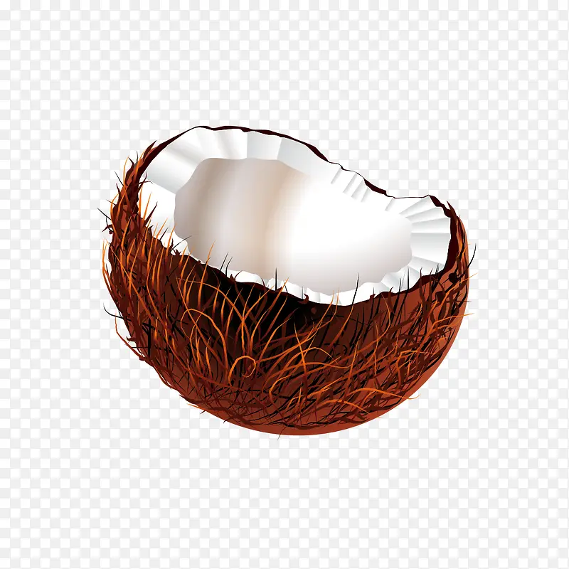 剥开的椰子