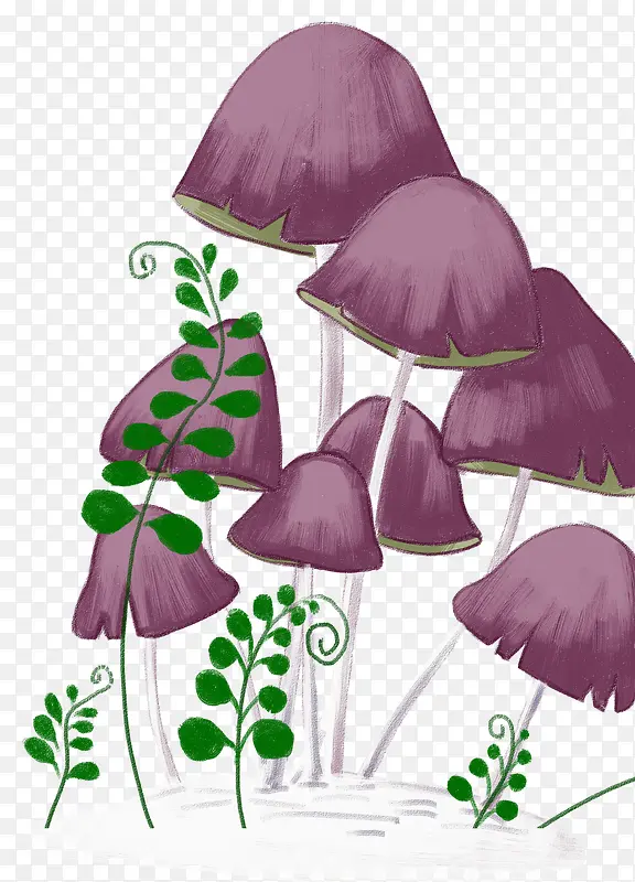 手绘蘑菇装饰图案
