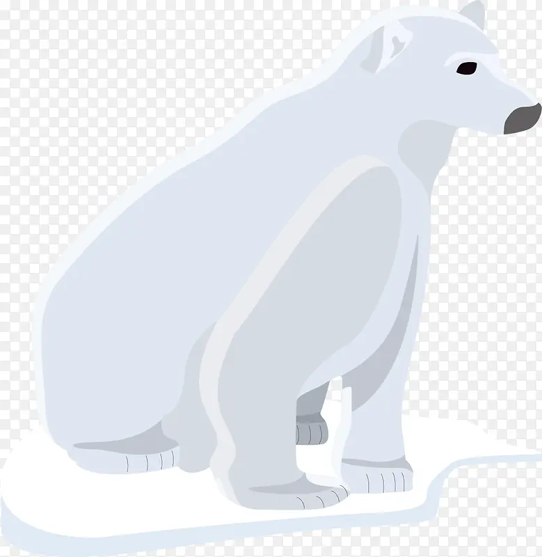 冬雪北极熊矢量北极雪