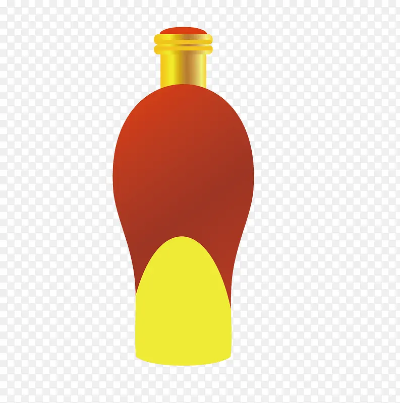 黄红酒瓶