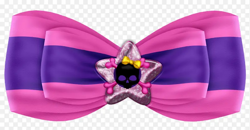 手绘粉紫色蝴蝶结