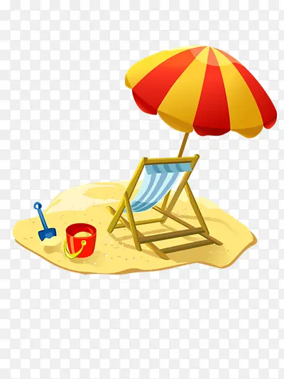 沙滩和遮阳伞