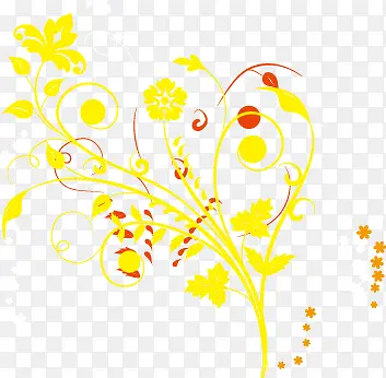 黄色花纹