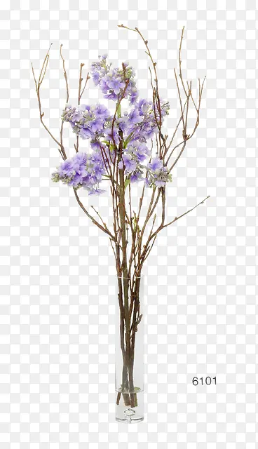 紫色花卉装饰花瓶软装摆设