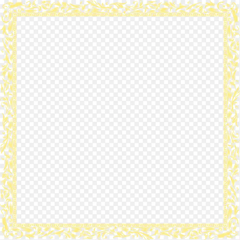 黄色高档花纹相框