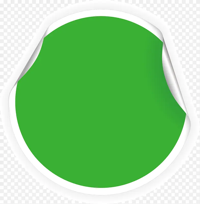 绿色纸张圆圈
