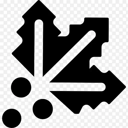 圣诞叶图标
