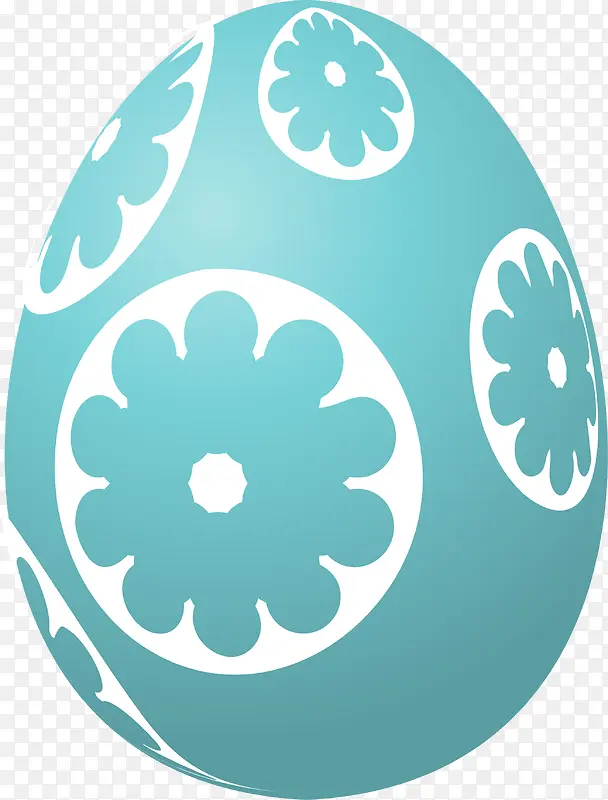 复活节蓝色花朵彩蛋