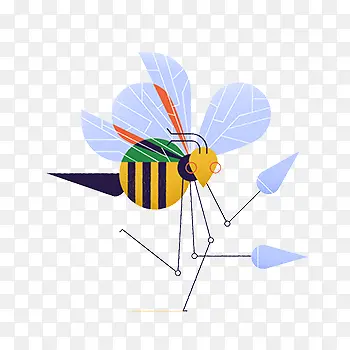 一只形象的蜜蜂卡通图像