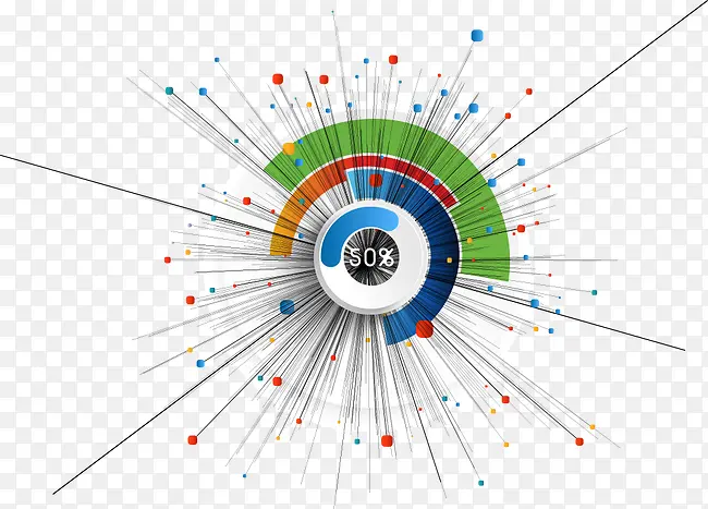 矢量放射图案比例图