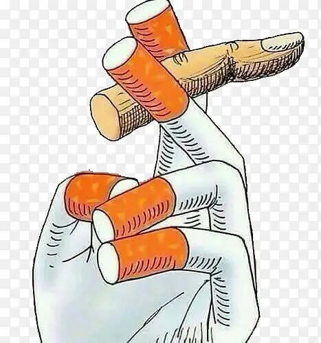 烟的手夹着手指
