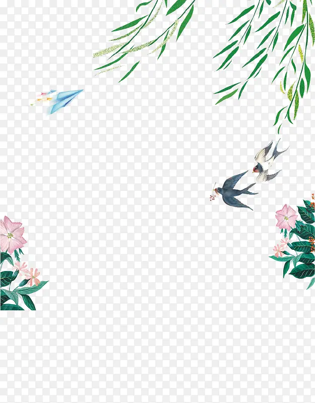 清新手绘创意春季海报设计PNG图片素材下载_图片编号9933372-PNG素材网