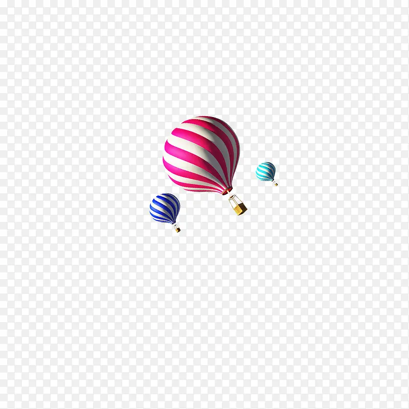 彩色热气球装饰