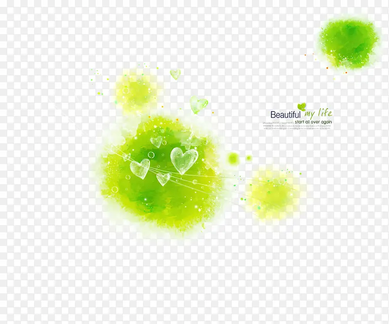 绿色水印海报素材