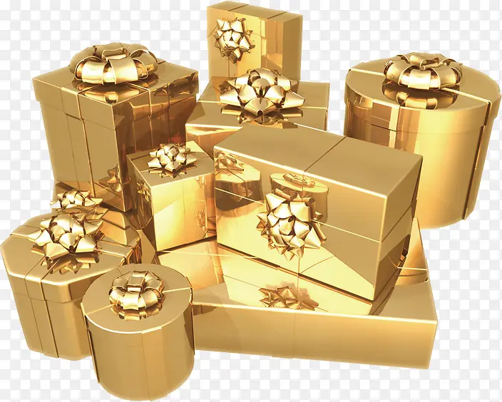 金色奢华礼盒装饰