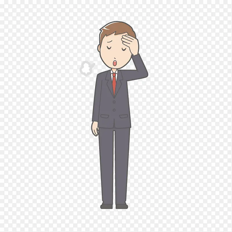 卡通版叹气的人物PNG图片素材下载_图片编号9934822-PNG素材网