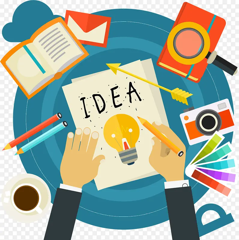 蓝色学习矢量元素PNG图片素材下载_图片编号9934835-PNG素材网