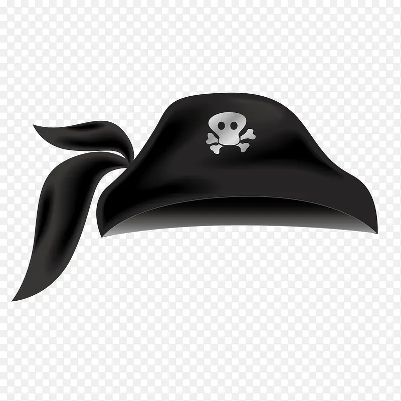 黑色质感海盗帽子