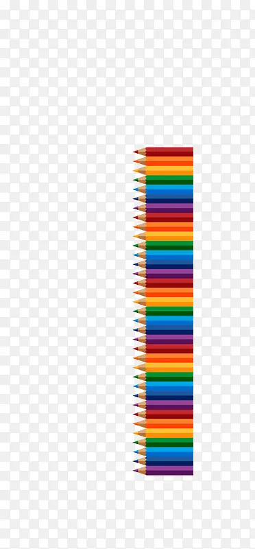 矢量彩色创意彩虹铅笔