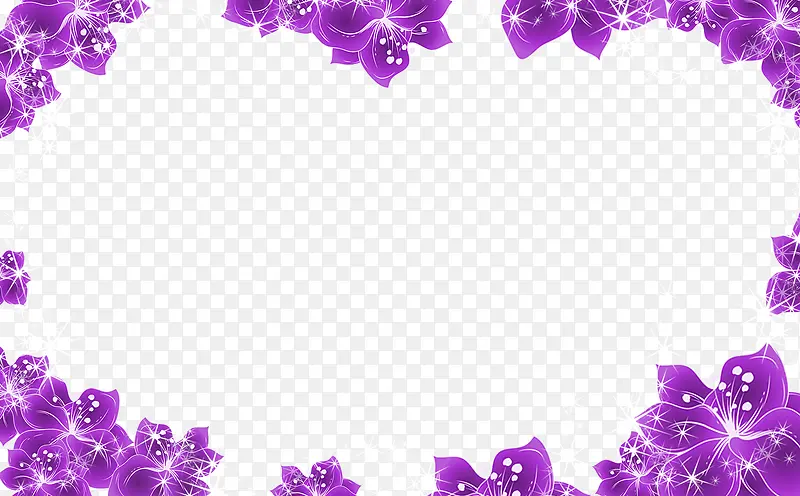 紫色花朵背景装饰效果