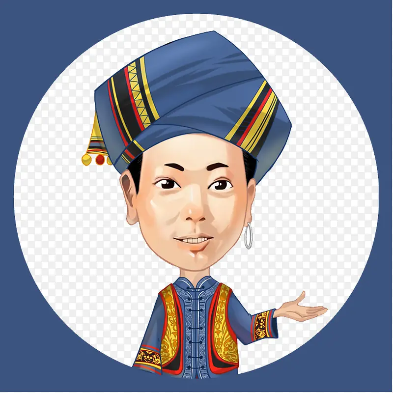 苗族手绘图案标志