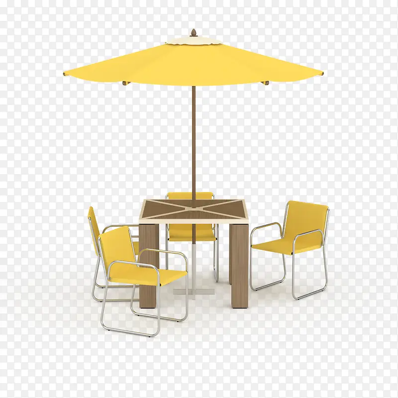 黄色咖啡桌椅