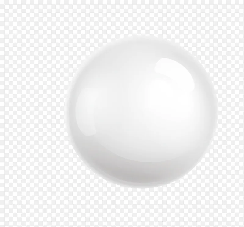 矢量白色立体球体珍珠