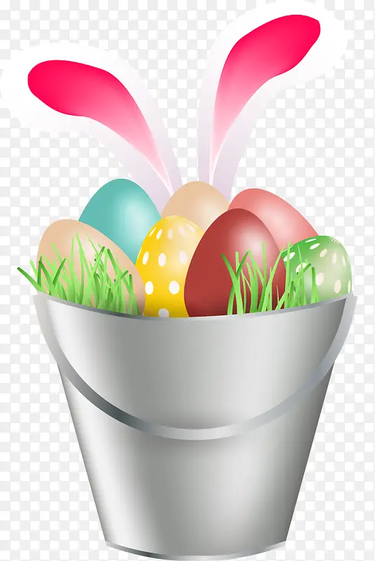 彩色兔子复活节彩蛋