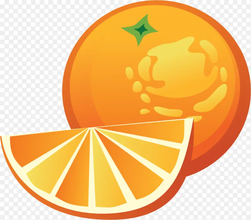 小清新黄色橙子