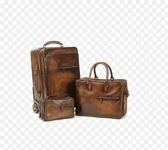 棕色行李箱