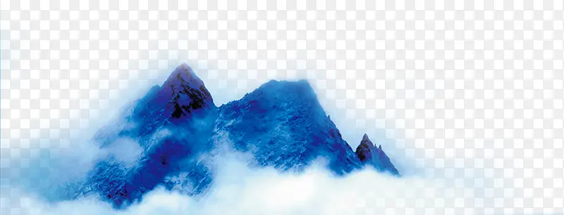 中秋节高清蓝色山峰