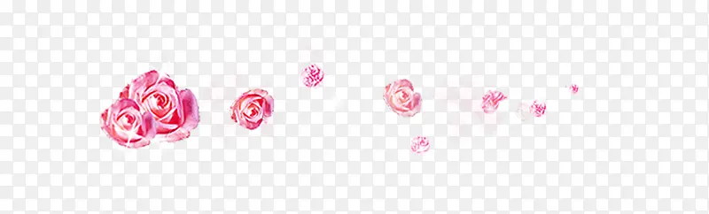手绘漂浮玫瑰花