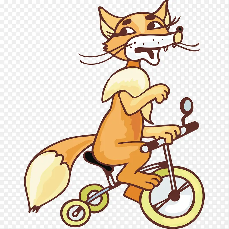 狐狸骑车造型