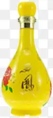黄色酒瓶高清质感