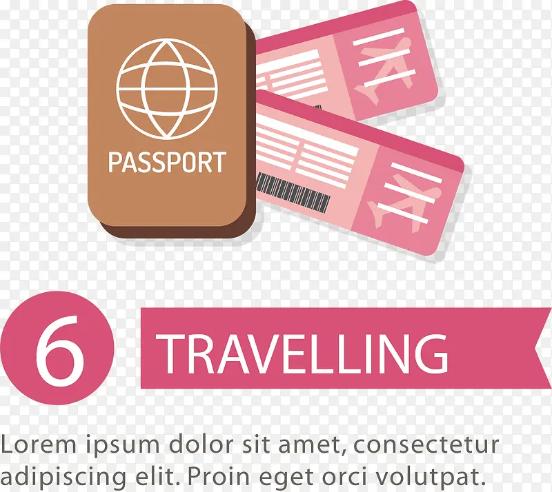 旅行护照矢量图