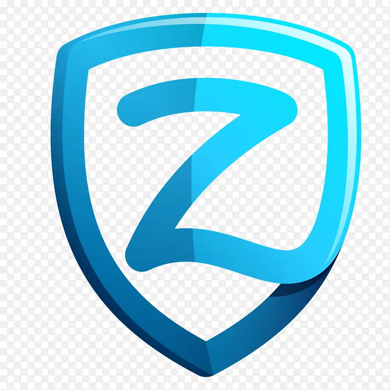 蓝色盾牌字母Z