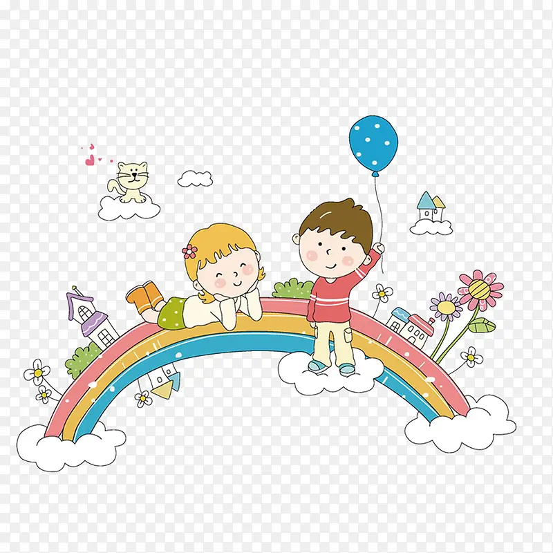 彩虹桥和儿童