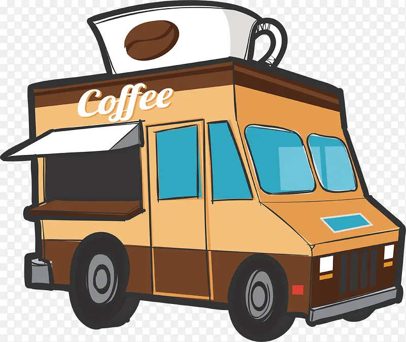 手绘咖啡餐车
